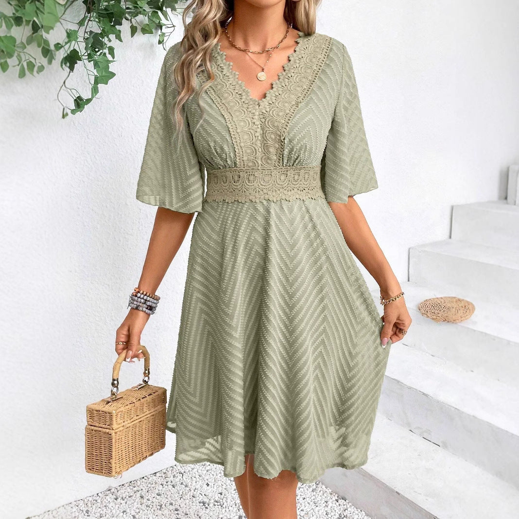 European And American Summer New Lace Thread Casual, para salir en la tarde de manera casual