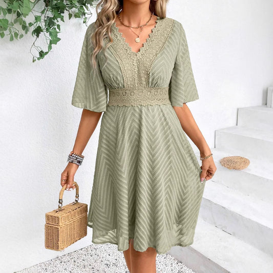 European And American Summer New Lace Thread Casual, para salir en la tarde de manera casual