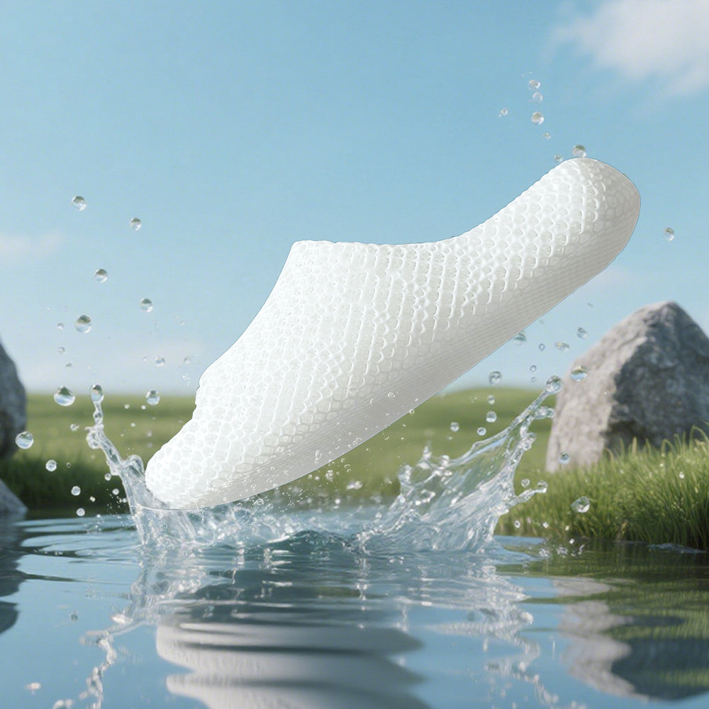3D Printing Slippers – Zapatillas Impermeables,Unisex unicas actuales , lo ultimo en chancletas para para la comodidad de tu casa, se secan al momento gracias a su material blanco
