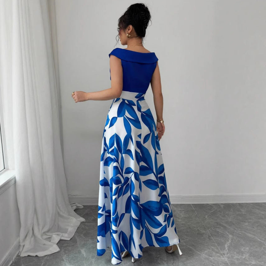 Vestido de mujer con cuello en V estampado, versatil, ideal para fiestas o bodas


