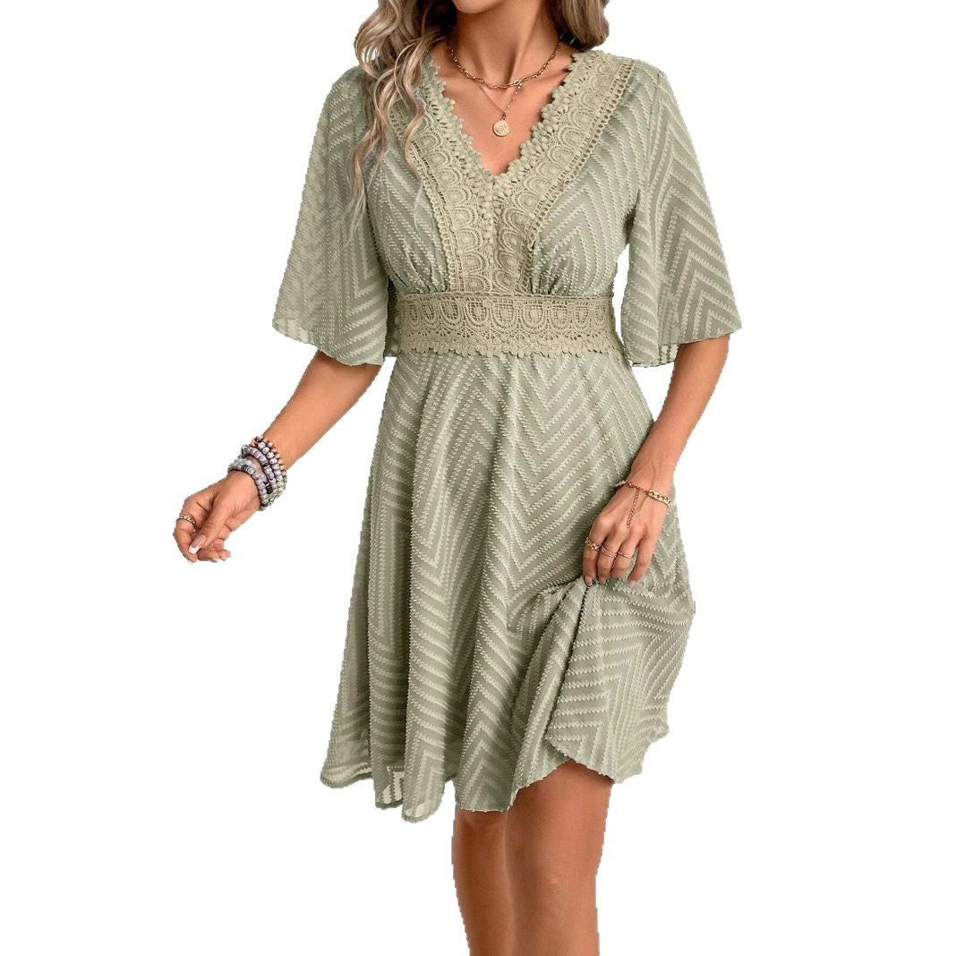 European And American Summer New Lace Thread Casual, para salir en la tarde de manera casual