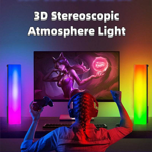 HabanaStrong 3D RGB Light Pick-up Table Top Ambiance Lamp Colorful Music Voice-activated Rhythm Light Home Decor For PC Game For Holiday Gifts