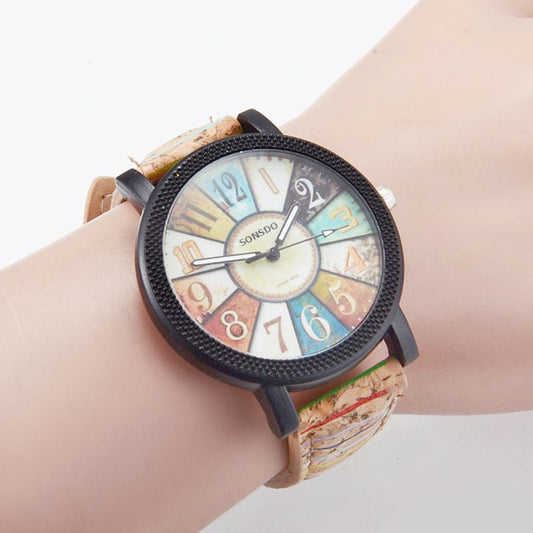 HabanaStrong.com Accesorios el toque final Default Reloj de Cuarzo de Cuero Vintage para Mujer, Regalo Elegante.
