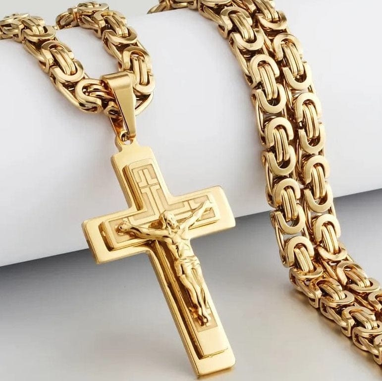 HabanaStrong.com Accesorios el toque final Gold / 6mmX55cm / Flat link chain European And American Fashion & Trend Personality Stainless Steel Men's Pendant Jewelry