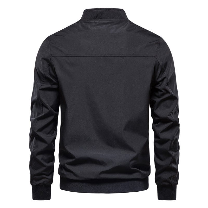 HabanaStrong.com Accesorios el toque final Men's Zip-up Jacket With Pockets Casual Solid Stand Collar Long Sleeve Top Outwear Clothing