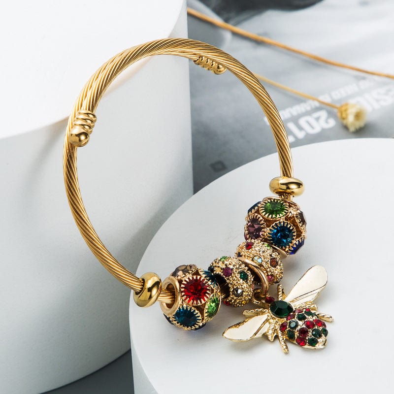 habanastrong.com Accesorios el toque final Pulsera de abeja de estilo de diamantes para mujer