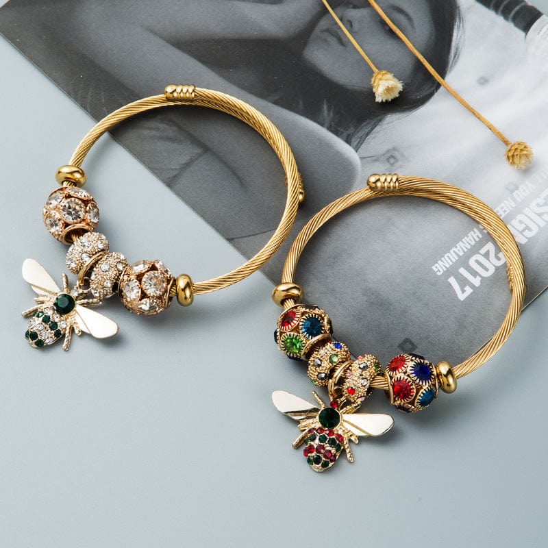habanastrong.com Accesorios el toque final Pulsera de abeja de estilo de diamantes para mujer