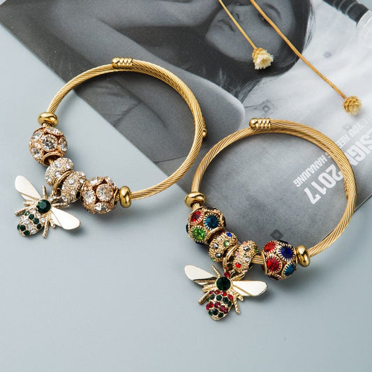 habanastrong.com Accesorios el toque final Pulsera de abeja de estilo de diamantes para mujer
