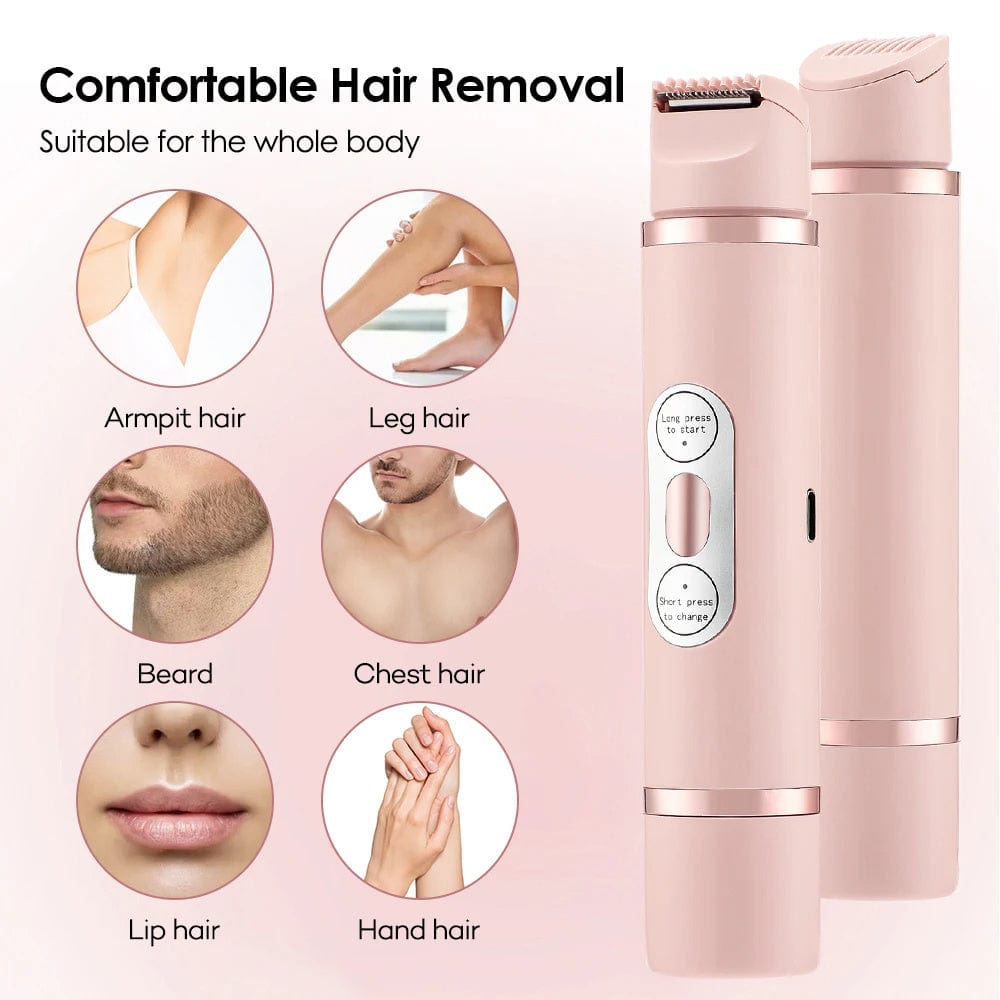 HabanaStrong.com Tendencia lo mas buscado del año Depiladora eléctrica unisex de doble cabezal – Afeitado y depilación indolora para rostro, cuerpo y zona sensible”