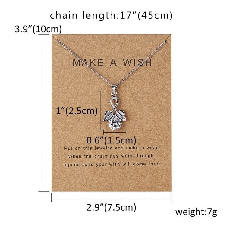 HabanaStrong Dolphin Natural Stone Paper Card Necklace