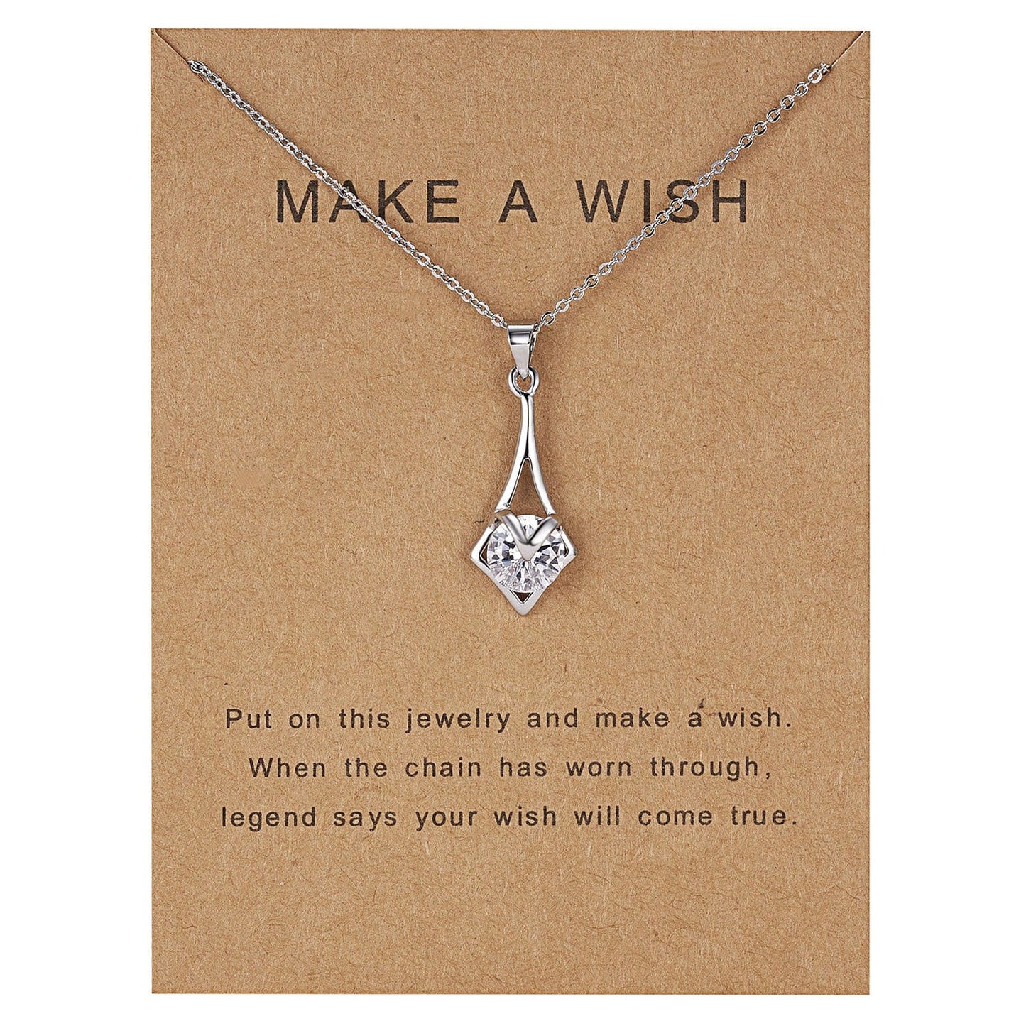 HabanaStrong G Dolphin Natural Stone Paper Card Necklace