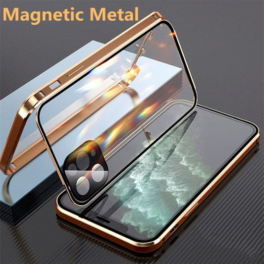 HabanaStrong Tebdencia lo mas buscado del año Compatible with Apple , Mobile Phone Shell Metal Frame Buckle Double-sided Glass