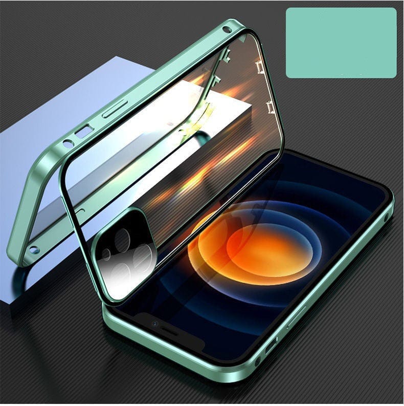 HabanaStrong Tebdencia lo mas buscado del año Green / IPhone X Compatible with Apple , Mobile Phone Shell Metal Frame Buckle Double-sided Glass