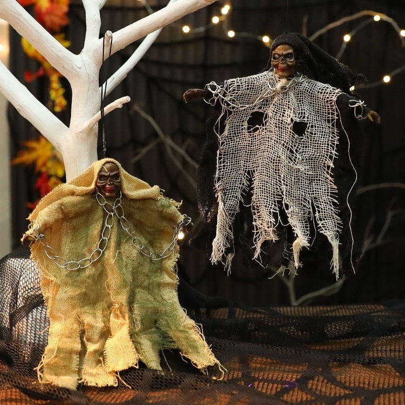 HabanaStrong Tebdencia lo mas buscado del año Halloween Hanging Ghost Iron Chain Glowing Skull Decorative Ornaments