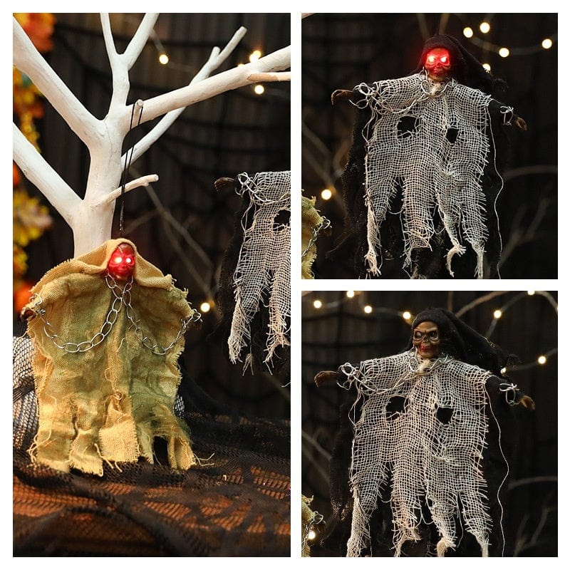 HabanaStrong Tebdencia lo mas buscado del año Halloween Hanging Ghost Iron Chain Glowing Skull Decorative Ornaments