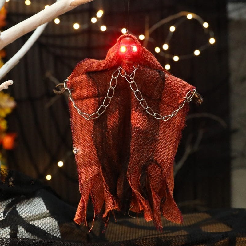 HabanaStrong Tebdencia lo mas buscado del año Halloween Hanging Ghost Iron Chain Glowing Skull Decorative Ornaments