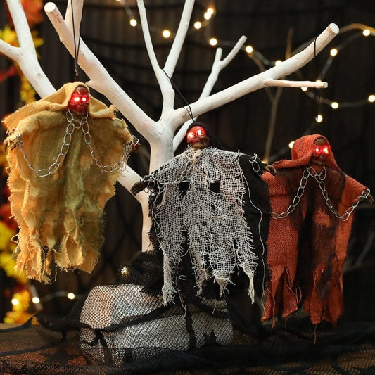 HabanaStrong Tebdencia lo mas buscado del año Halloween Hanging Ghost Iron Chain Glowing Skull Decorative Ornaments