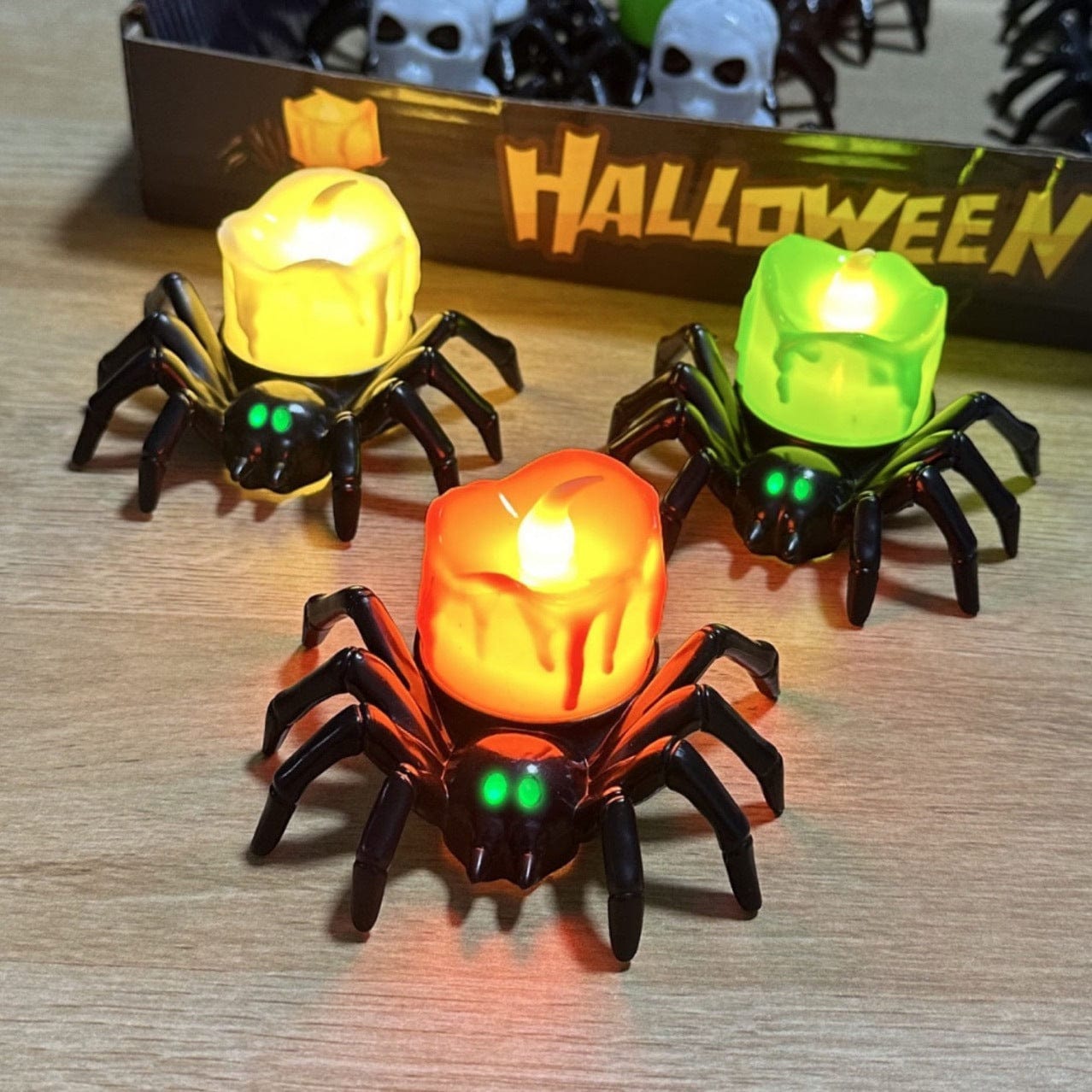 HabanaStrong Tebdencia lo mas buscado del año Halloween Pumpkin Spider Candle Light Decoration Props