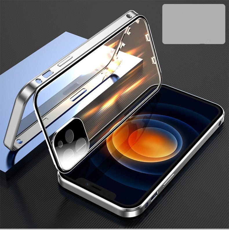 HabanaStrong Tebdencia lo mas buscado del año Silver / IPhone X Compatible with Apple , Mobile Phone Shell Metal Frame Buckle Double-sided Glass
