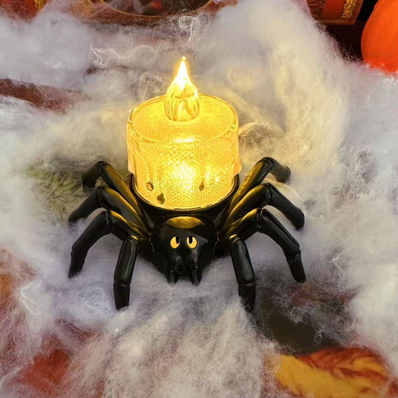 HabanaStrong Tebdencia lo mas buscado del año Transparent Tearful Candle Halloween Pumpkin Spider Candle Light Decoration Props
