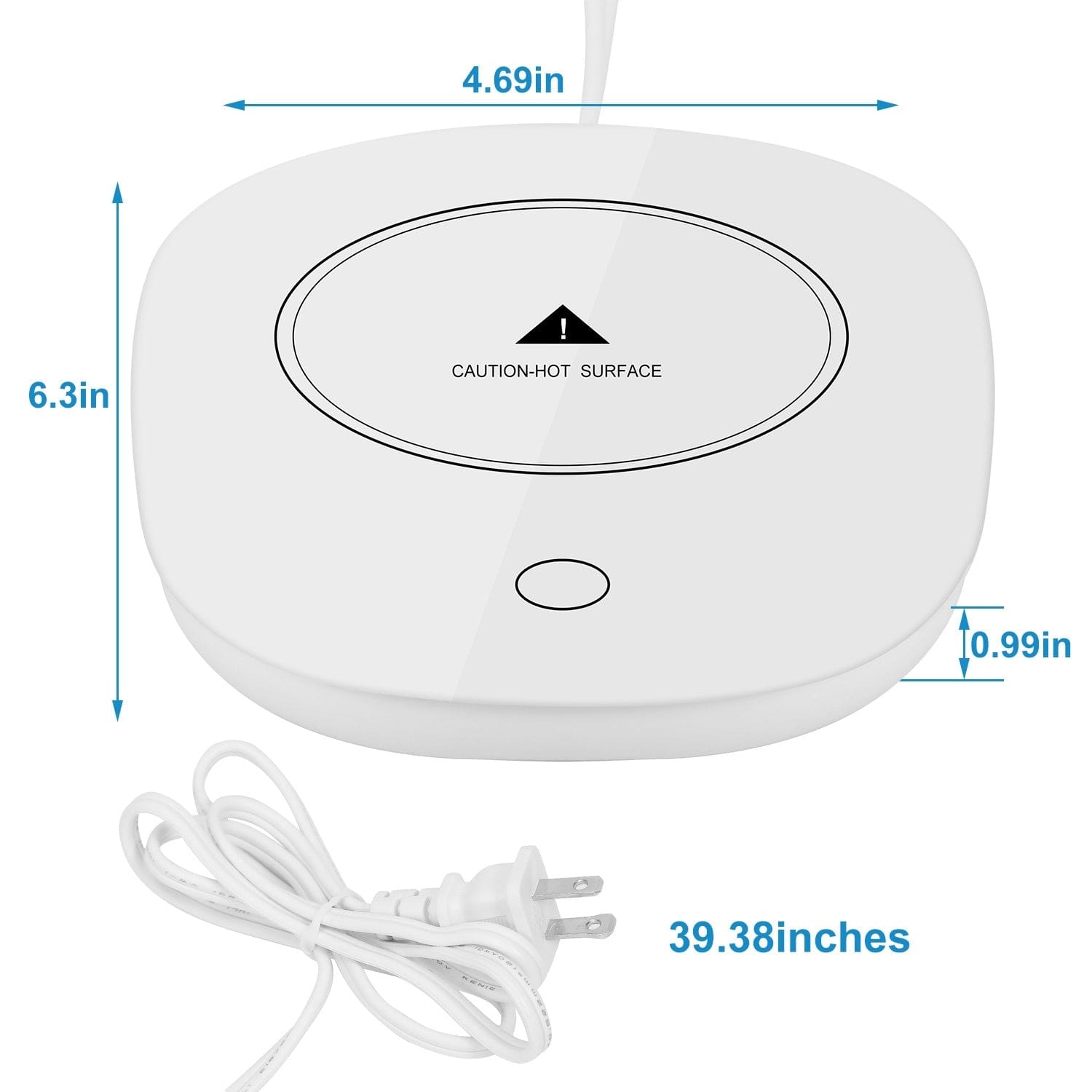 HabanaStrong Tebdencia lo mas buscado del año White 1Pc Coffee Mug Warmer Cup Warmer Auto Shut Off Coffee Tea Milk Electric Heater Pad Office Home Desk Electric Beverage Warmer Mat