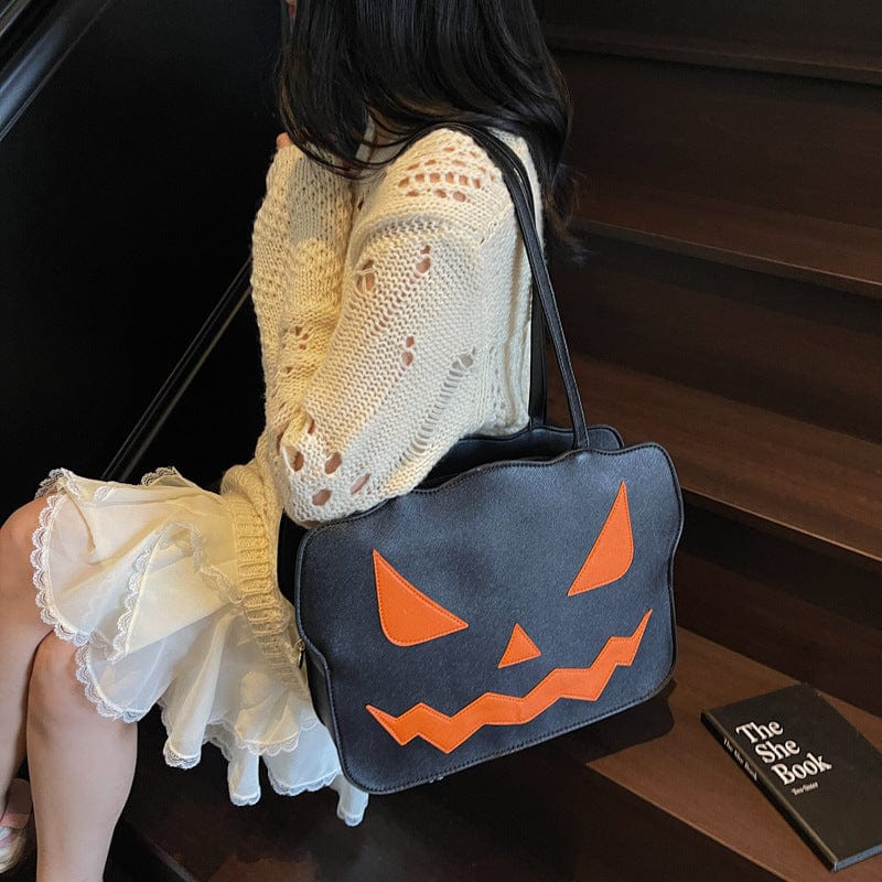 HabanaStrong Tebdencia lo mas buscado del año Women's Fashion Halloween Pumpkin Shoulder Messenger Bag